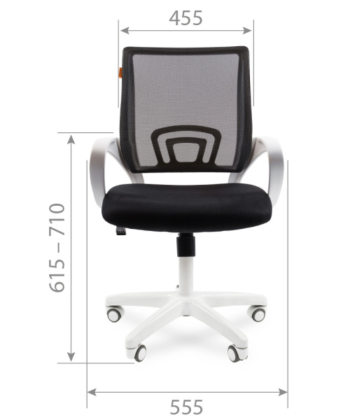 Офисное кресло Chairman 696 белый пластик TW-11/TW-01  черный